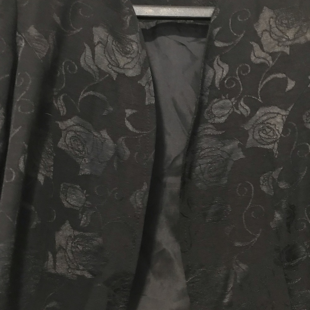 Black satin/cotton short cocktail jacket